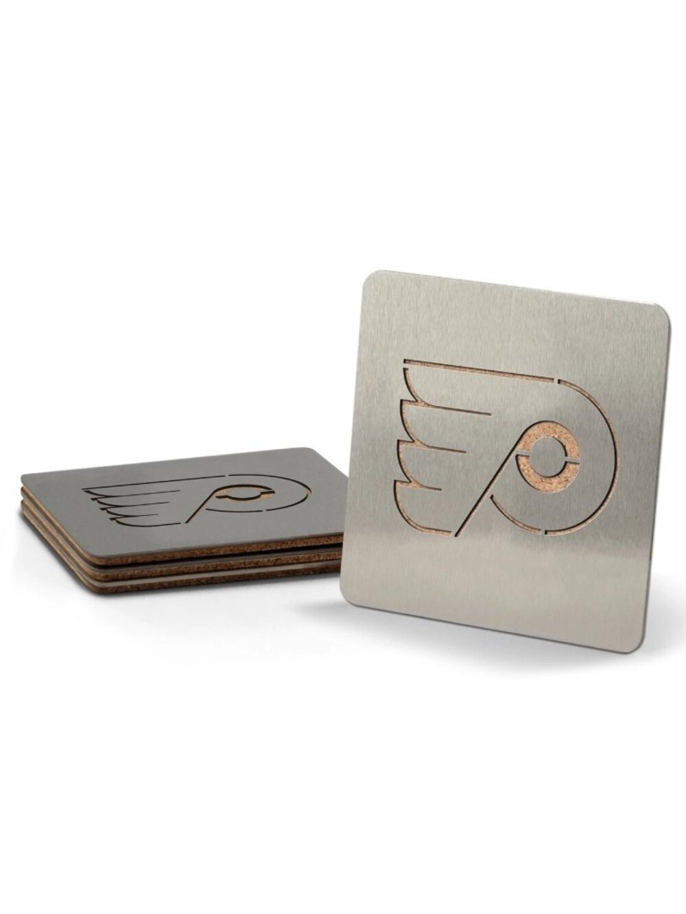 NEW NHL Philadelphia Flyers Stainless Steel Coasters Set of 4